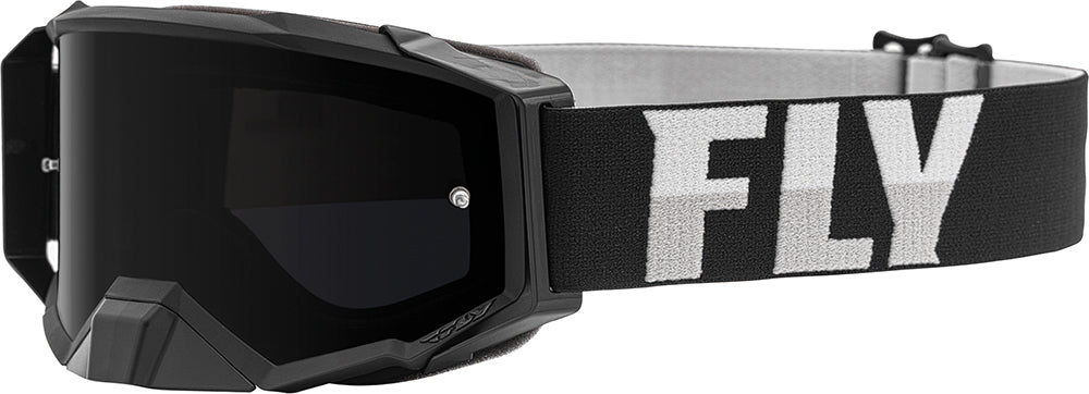 Fly Racing Zone Pro MX Goggles Black / White / Smoke Lens FREE 1 YEAR Returns, FREE UK Delivery | ThrottleChimp