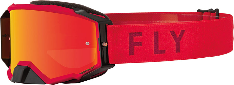 Fly Racing Zone Pro MX Goggles Red / Mirror Lens FREE 1 YEAR Returns, FREE UK Delivery | ThrottleChimp