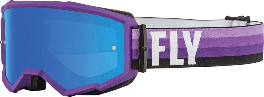 Fly Racing Zone MX Goggles Purple / Black / Mirror Lens FREE 1 YEAR Returns, FREE UK Delivery | ThrottleChimp