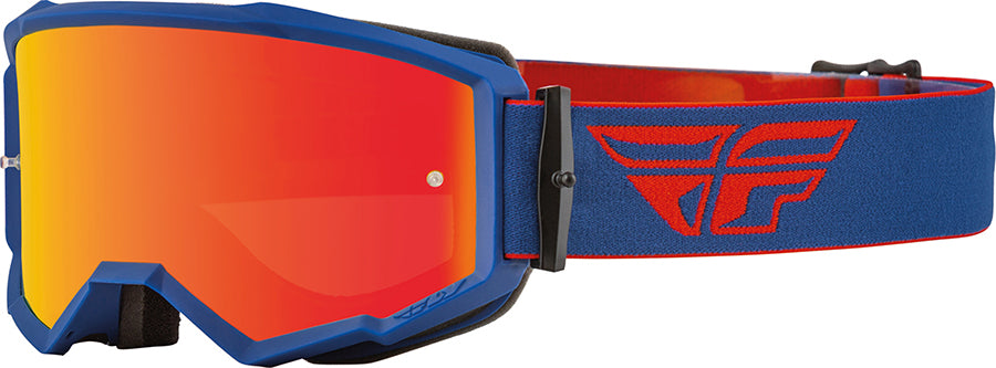 Fly Racing Zone MX Goggles Red / Navy / Mirror Lens FREE 1 YEAR Returns, FREE UK Delivery | ThrottleChimp