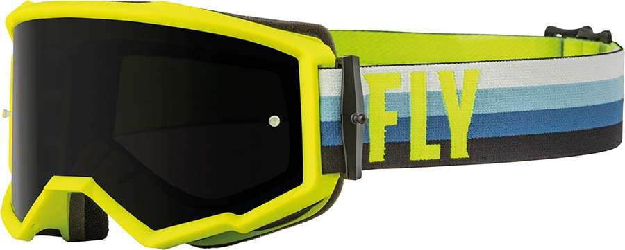 Fly Racing Zone MX Goggles Fluo Yellow / Teal / Smoke Lens FREE 1 YEAR Returns, FREE UK Delivery | ThrottleChimp