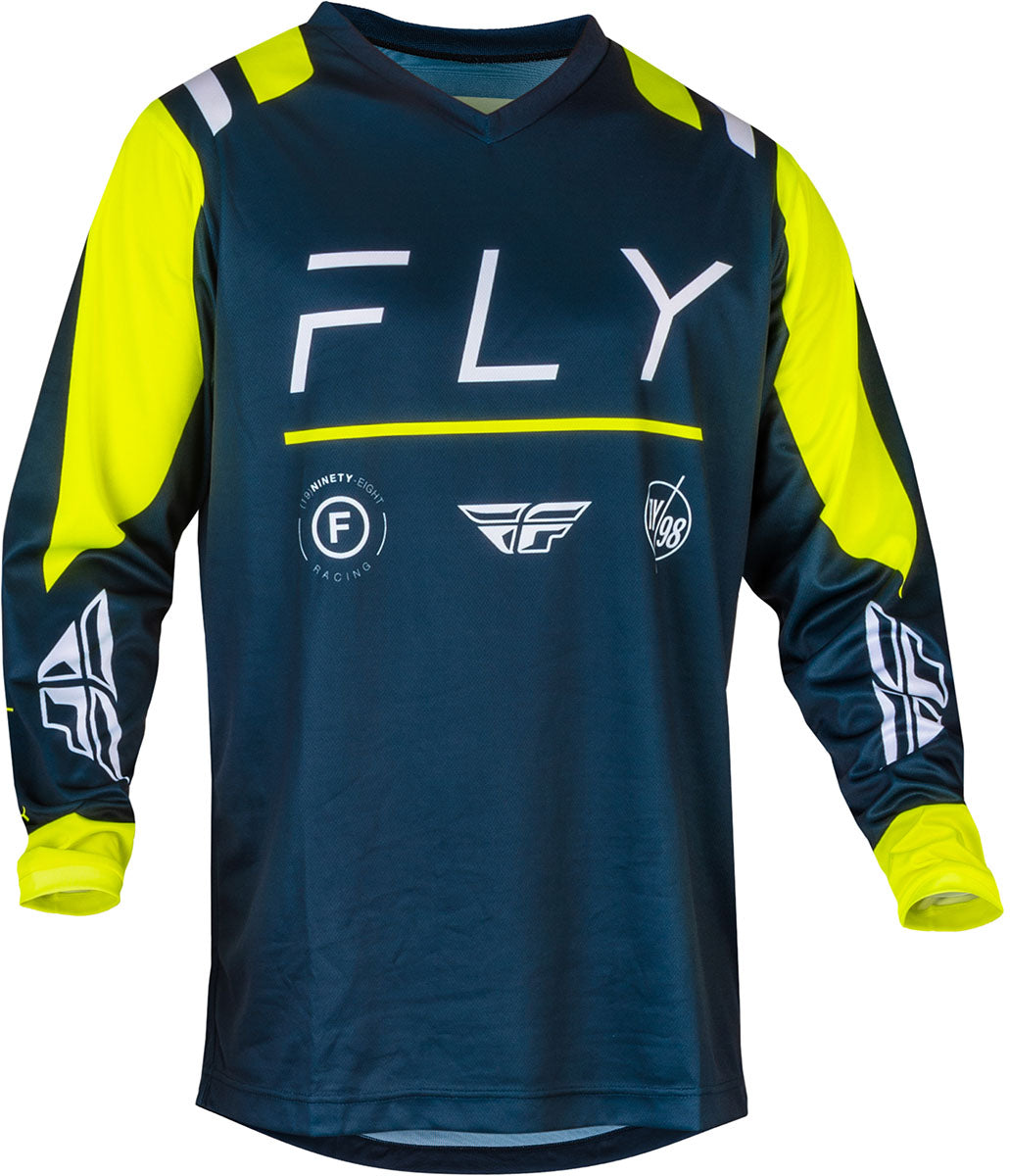 Fly Racing F-16 MX Jersey Navy / Hi-Vis FREE 1 YEAR Returns, FREE UK Delivery | ThrottleChimp