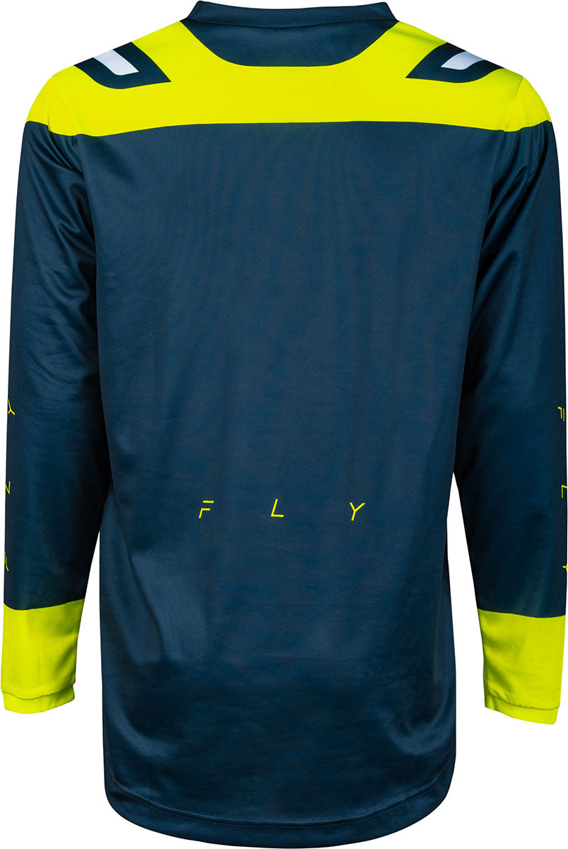 Fly Racing F-16 MX Jersey Navy / Hi-Vis FREE 1 YEAR Returns, FREE UK Delivery | ThrottleChimp