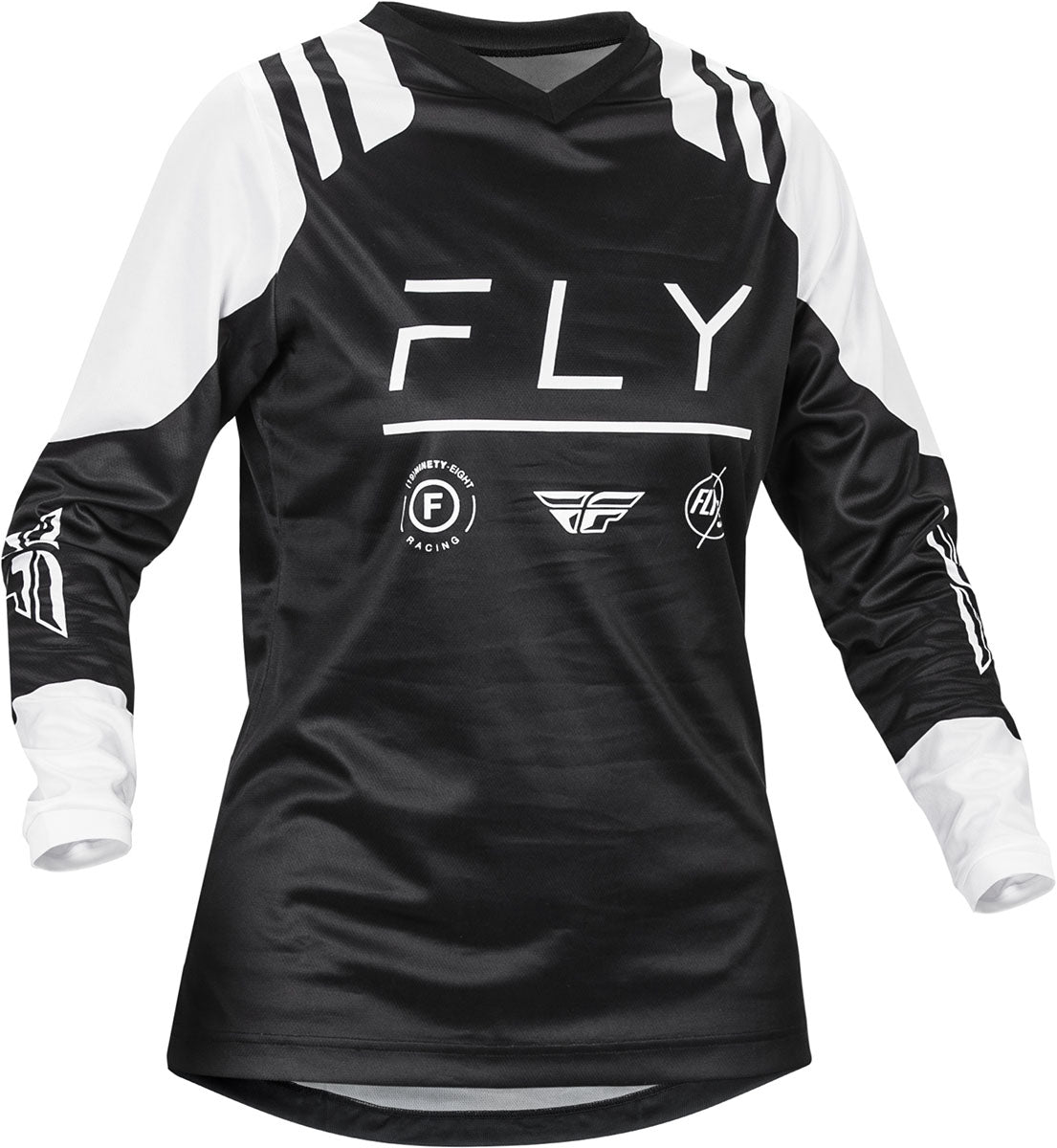 Fly Racing F-16 Ladies MX Jersey Black / White FREE 1 YEAR Returns, FREE UK Delivery | ThrottleChimp