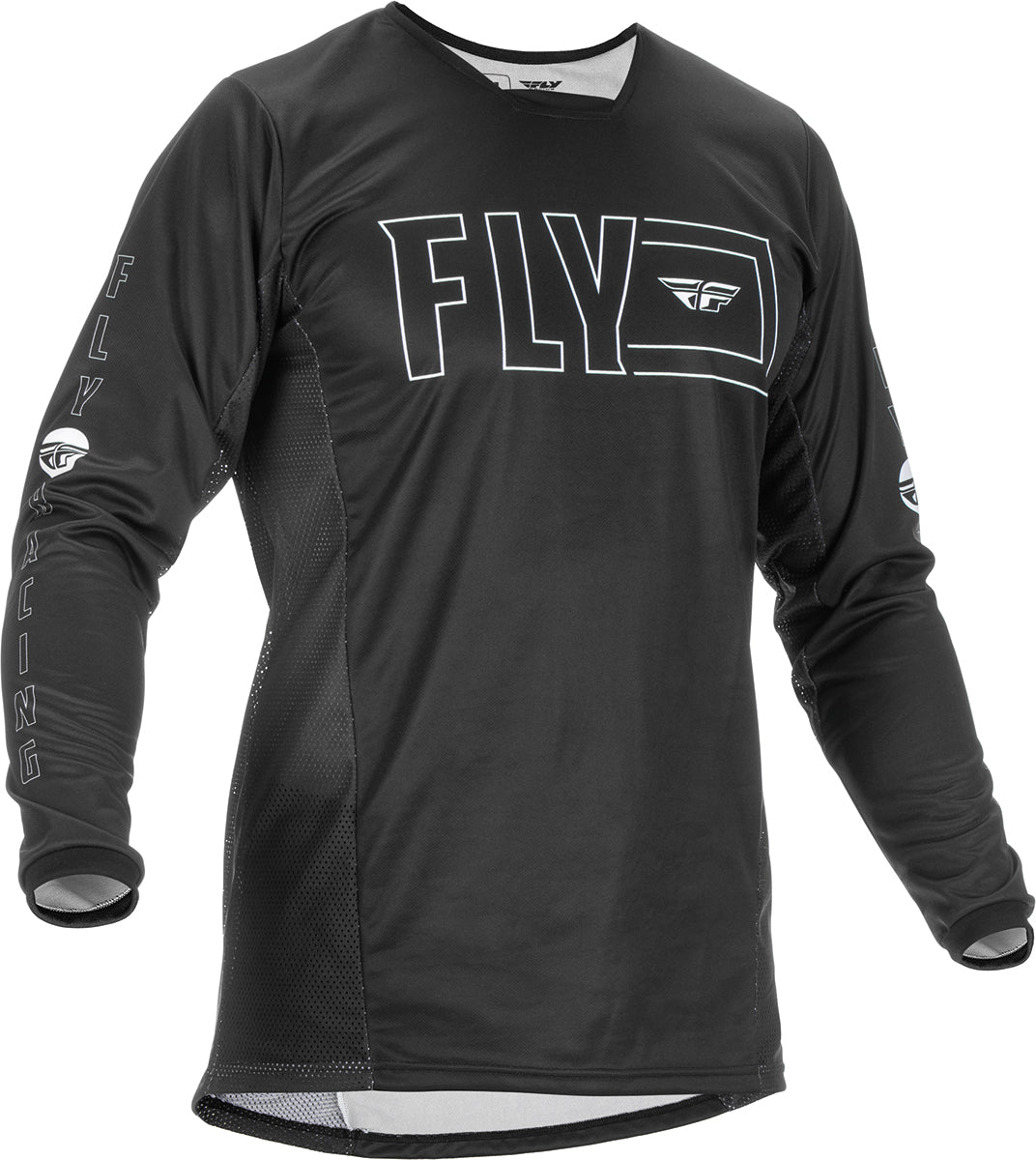 Fly Racing Kinetic Fuel MX Jersey  Black / White FREE 1 YEAR Returns, FREE UK Delivery | ThrottleChimp