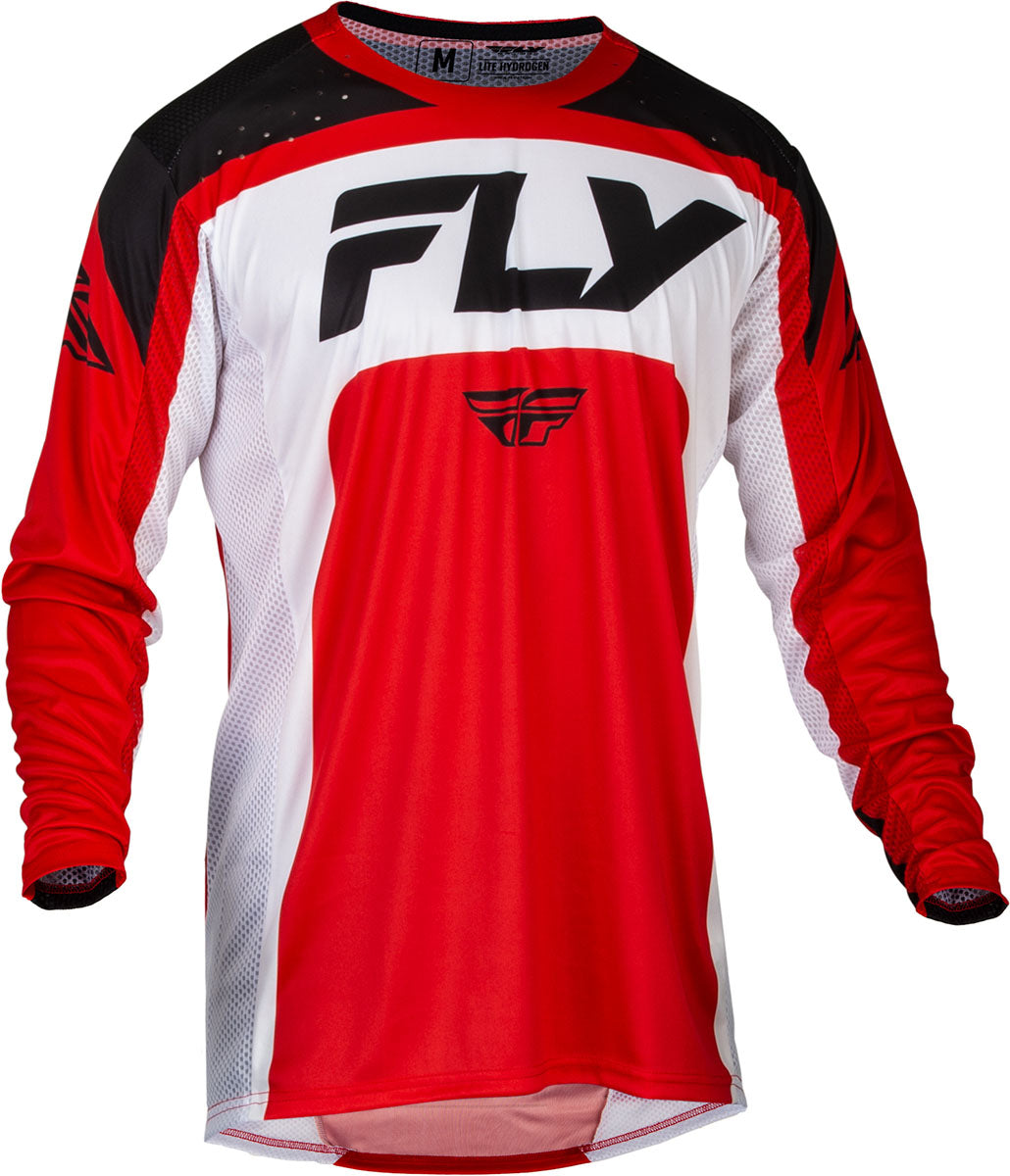 Fly Racing Lite MX Jersey Red / White / Black FREE 1 YEAR Returns, FREE UK Delivery | ThrottleChimp