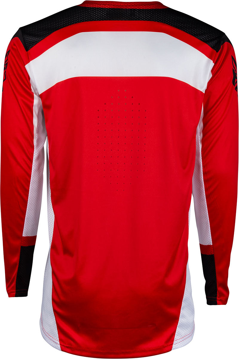 Fly Racing Lite MX Jersey Red / White / Black FREE 1 YEAR Returns, FREE UK Delivery | ThrottleChimp