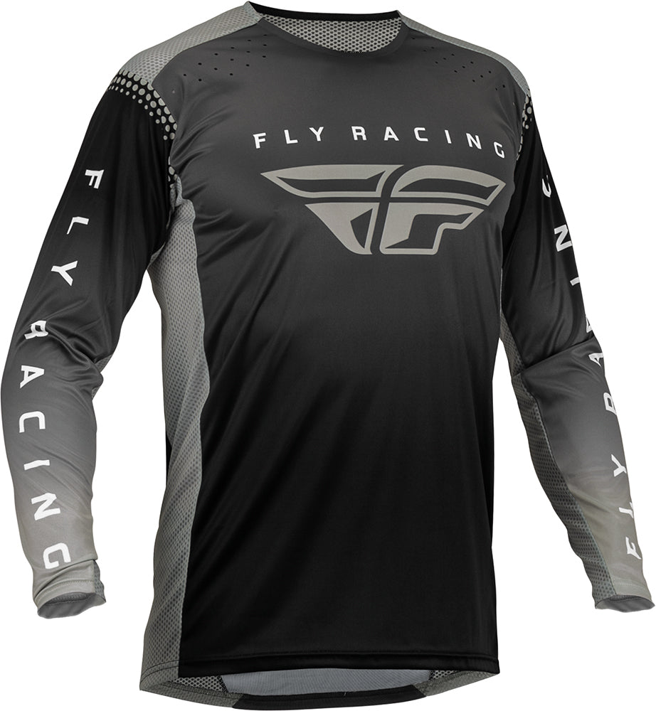 Fly Racing Lite MX Jersey Black / Anthracite / Grey FREE 1 YEAR Returns, FREE UK Delivery | ThrottleChimp