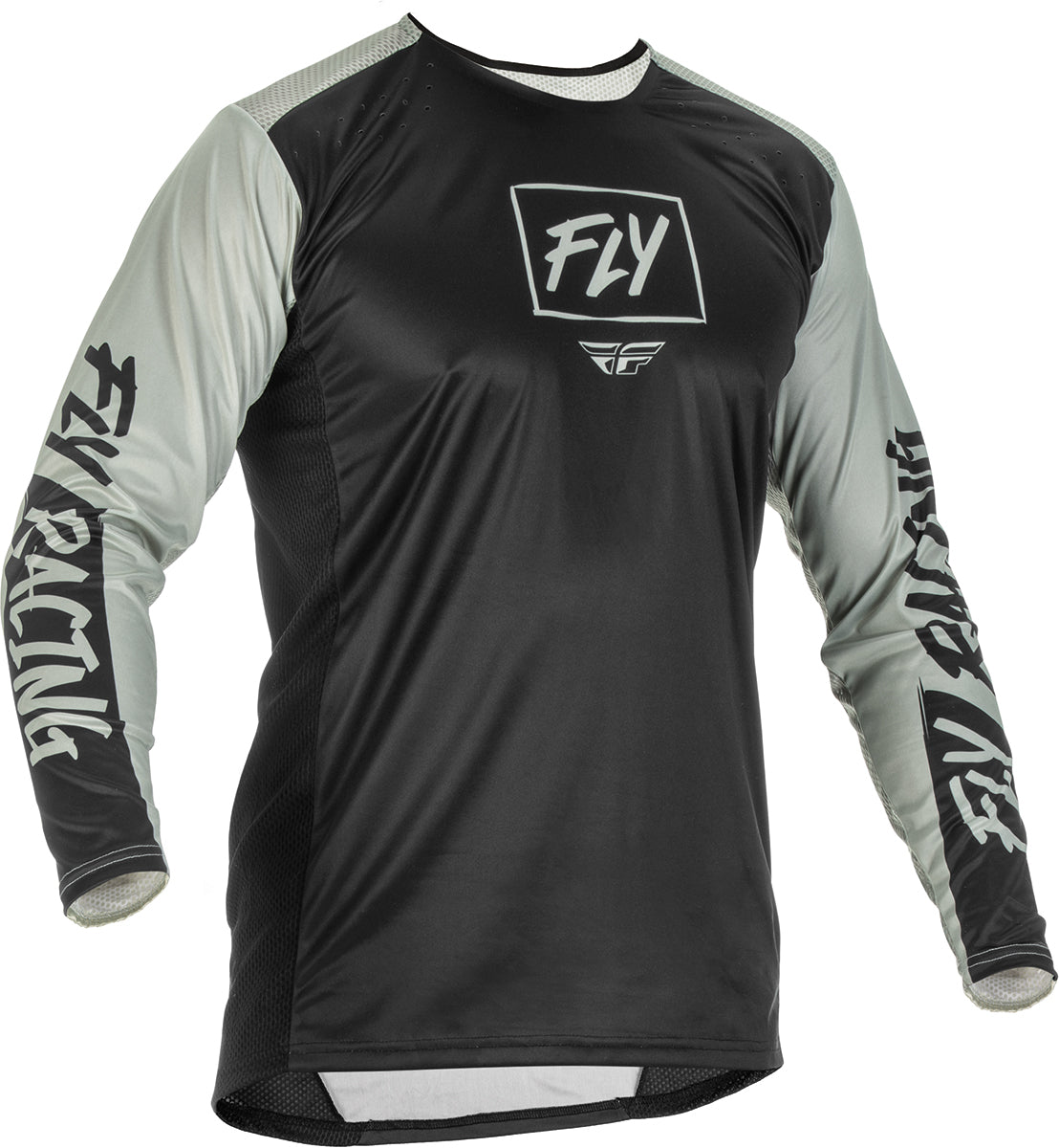 Fly Racing Lite MX Jersey Black / Grey FREE 1 YEAR Returns, FREE UK Delivery | ThrottleChimp