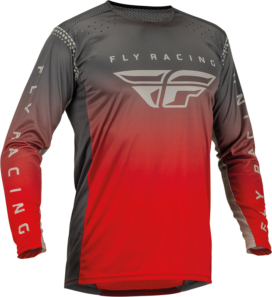 Fly Racing Lite MX Jersey Red / Grey FREE 1 YEAR Returns, FREE UK Delivery | ThrottleChimp