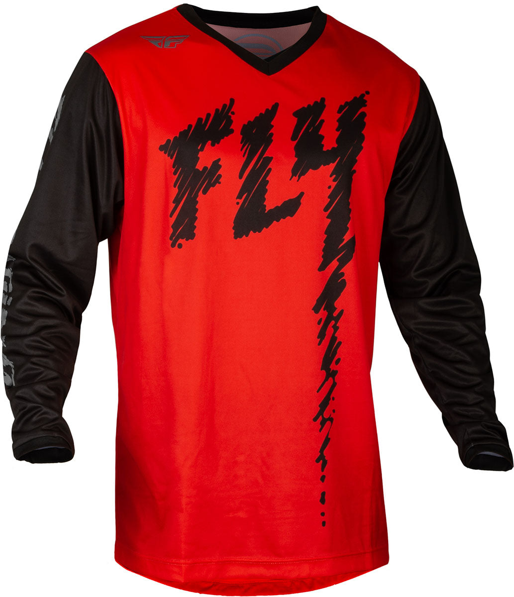 Fly Racing F-16 Youth MX Jersey Red / Black / Grey FREE 1 YEAR Returns, FREE UK Delivery | ThrottleChimp