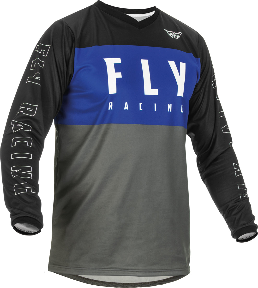 Fly Racing F-16 Youth MX Jersey Blue / Grey / Black FREE 1 YEAR Returns, FREE UK Delivery | ThrottleChimp