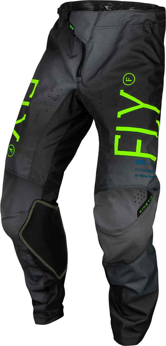 Fly Racing Kinetic Boa Prodigy Youth MX Trouser Charcoal / Green FREE 1 YEAR Returns, FREE UK Delivery | ThrottleChimp