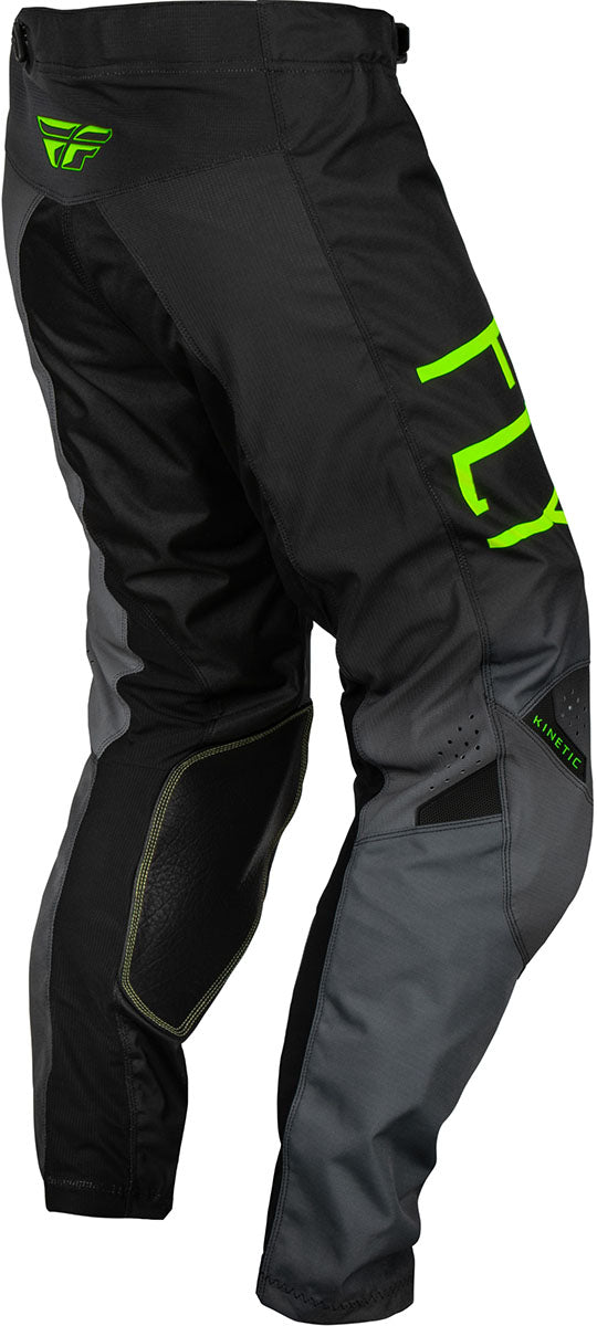 Fly Racing Kinetic Boa Prodigy Youth MX Trouser Charcoal / Green FREE 1 YEAR Returns, FREE UK Delivery | ThrottleChimp