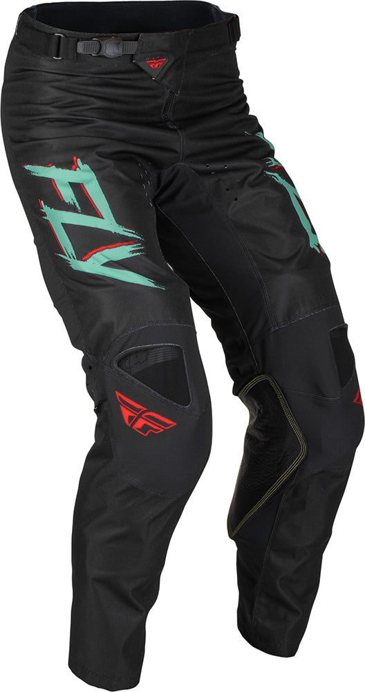 Fly Racing Kinetic S.E. Rave MX Trouser Black / Mint / Red FREE 1 YEAR Returns, FREE UK Delivery | ThrottleChimp