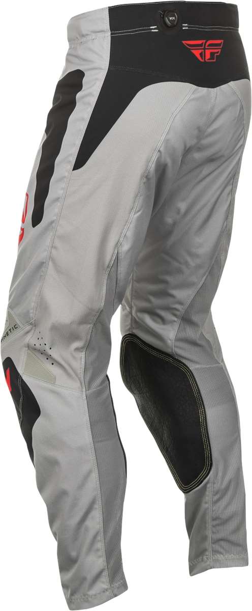 Fly Racing Kinetic Sym Trouser Light Grey / Red / Black FREE 1 YEAR Returns, FREE UK Delivery | ThrottleChimp