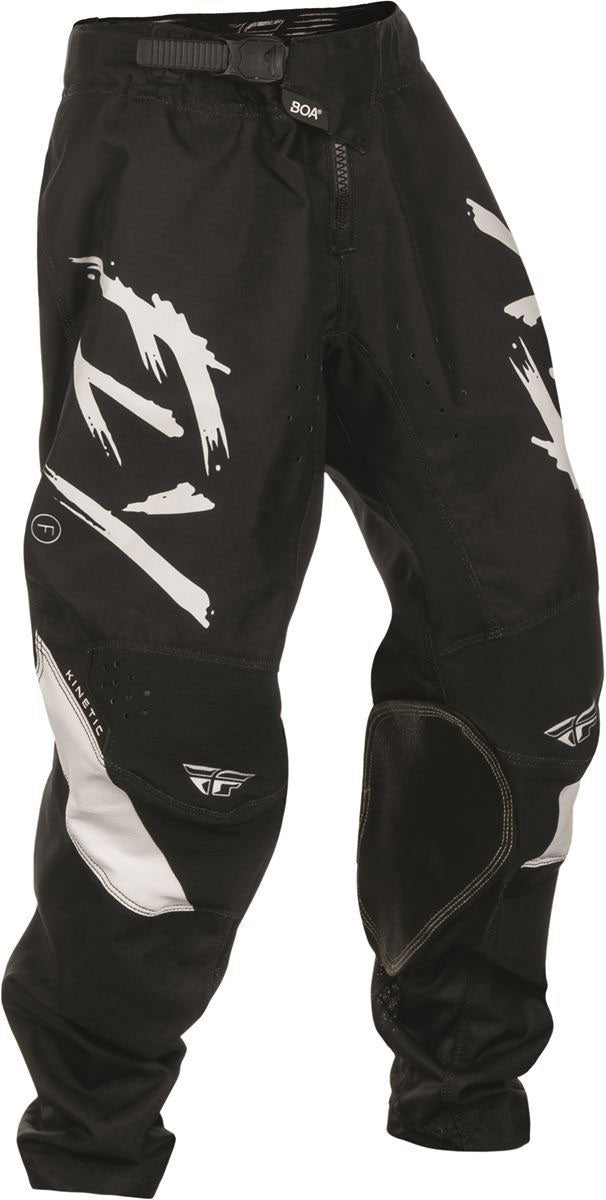 Fly Racing Kinetic Stoke Youth Trouser Black / White FREE 1 YEAR Returns, FREE UK Delivery | ThrottleChimp