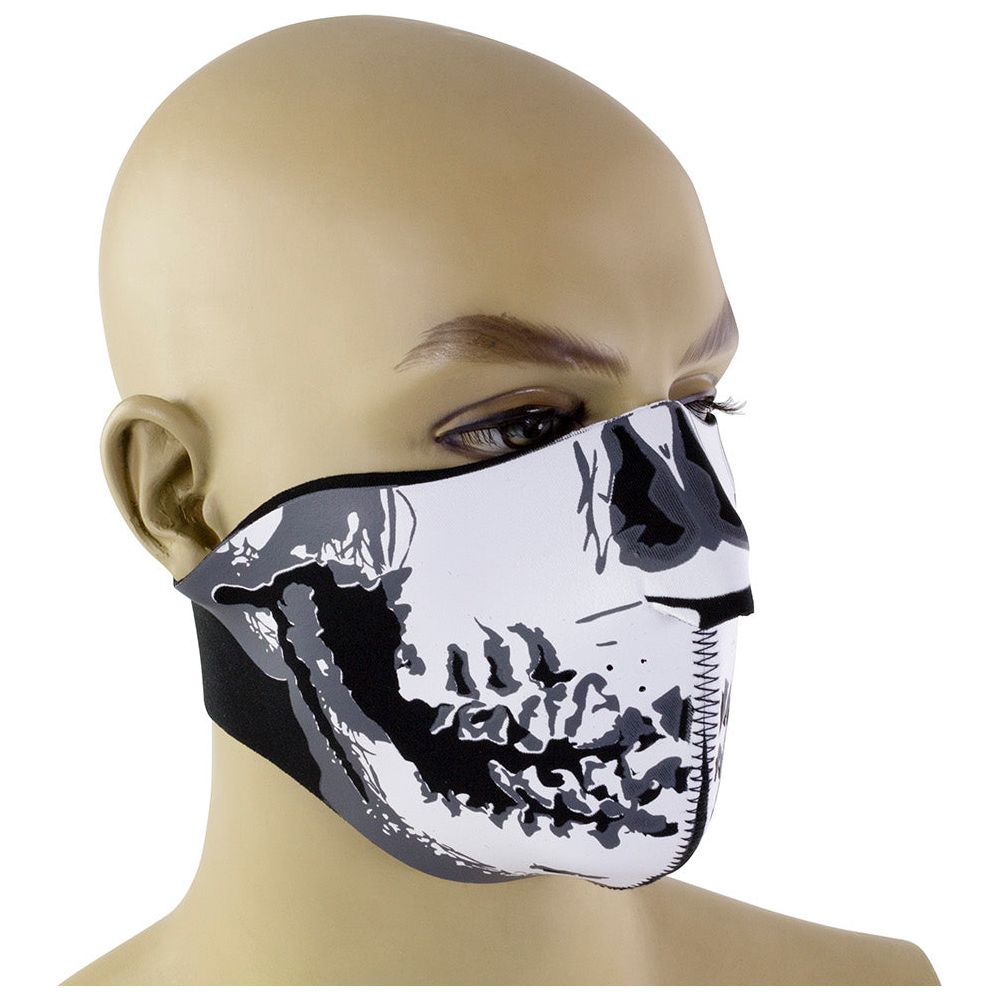 Bike It Neoprene Face Mask With Skull Design (Image 4) - ThrottleChimp