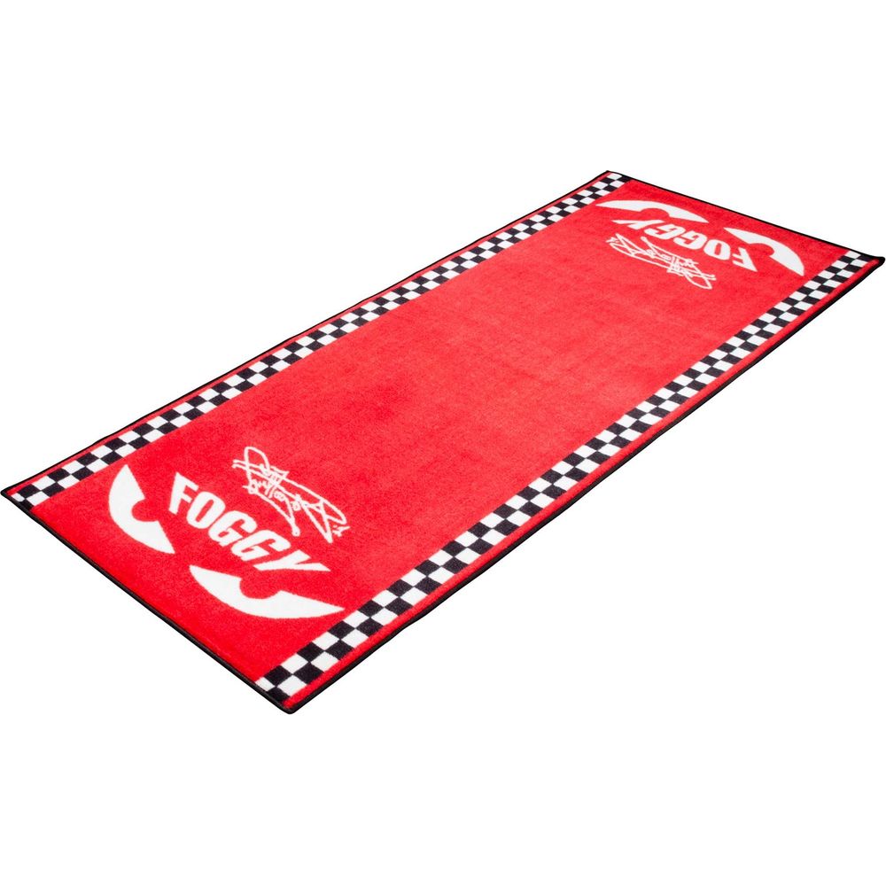 Foggy Carl "Foggy" Fogarty Foggy Eyes Garage Mat Red - ThrottleChimp