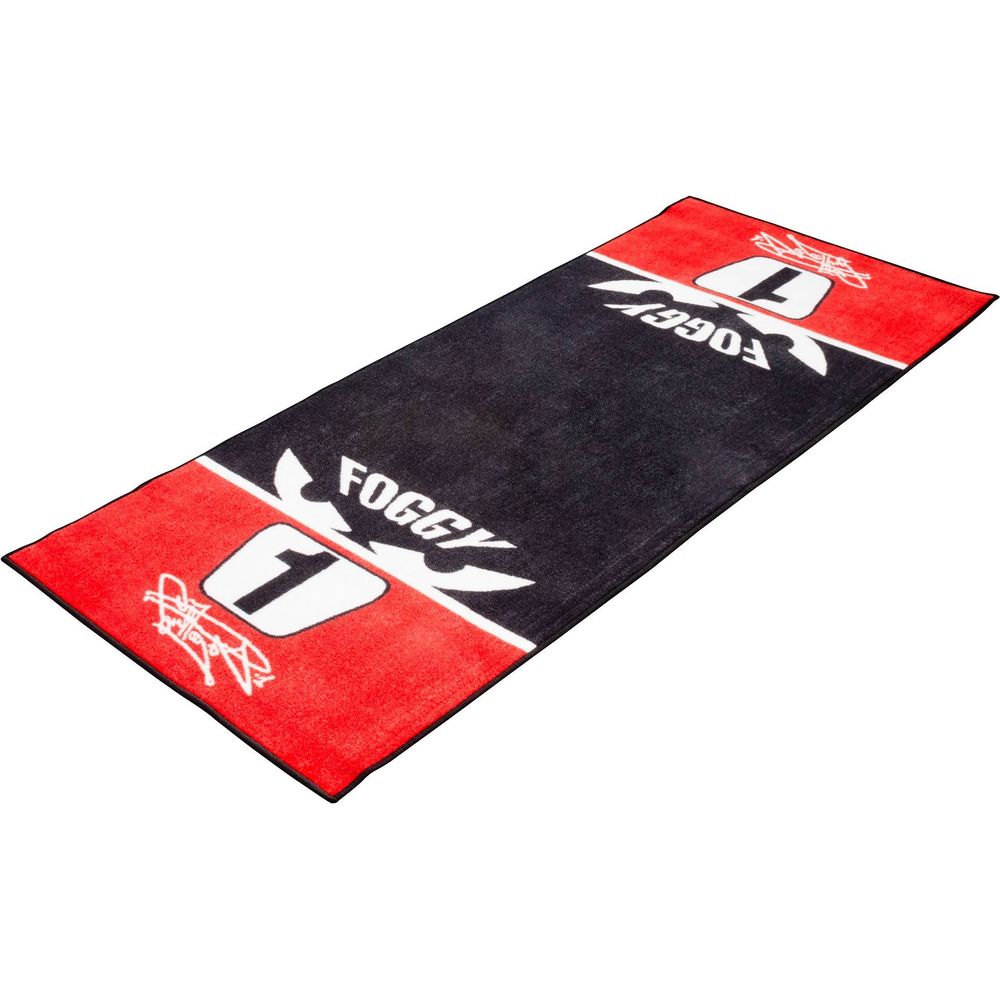 Foggy Carl "Foggy" Fogarty Number 1 Garage Mat Red - ThrottleChimp