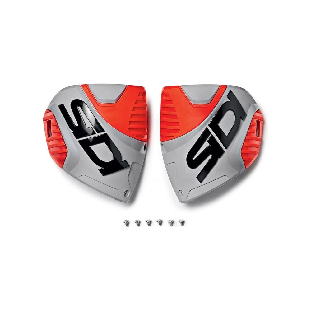 Sidi Crossfire 3 Shin Plate Ash / Fluo Red - ThrottleChimp