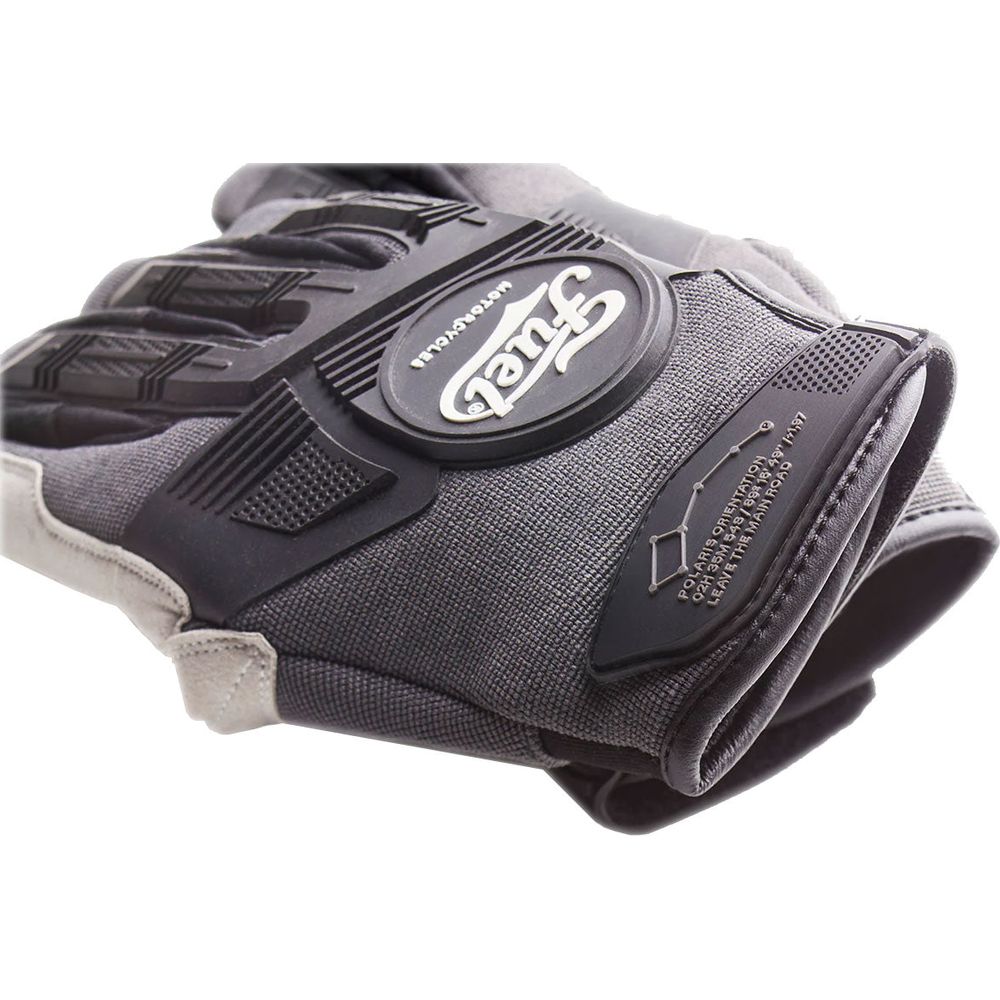 Fuel Astrail Leather / Textile Gloves Dark Grey FREE 1 YEAR Returns, FREE UK Delivery | ThrottleChimp