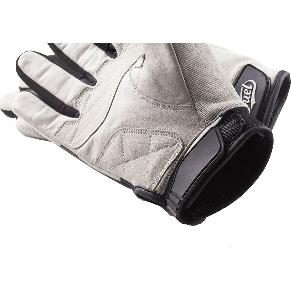 Fuel Astrail Leather / Textile Gloves Lucky Explorer White / Red FREE 1 YEAR Returns, FREE UK Delivery | ThrottleChimp