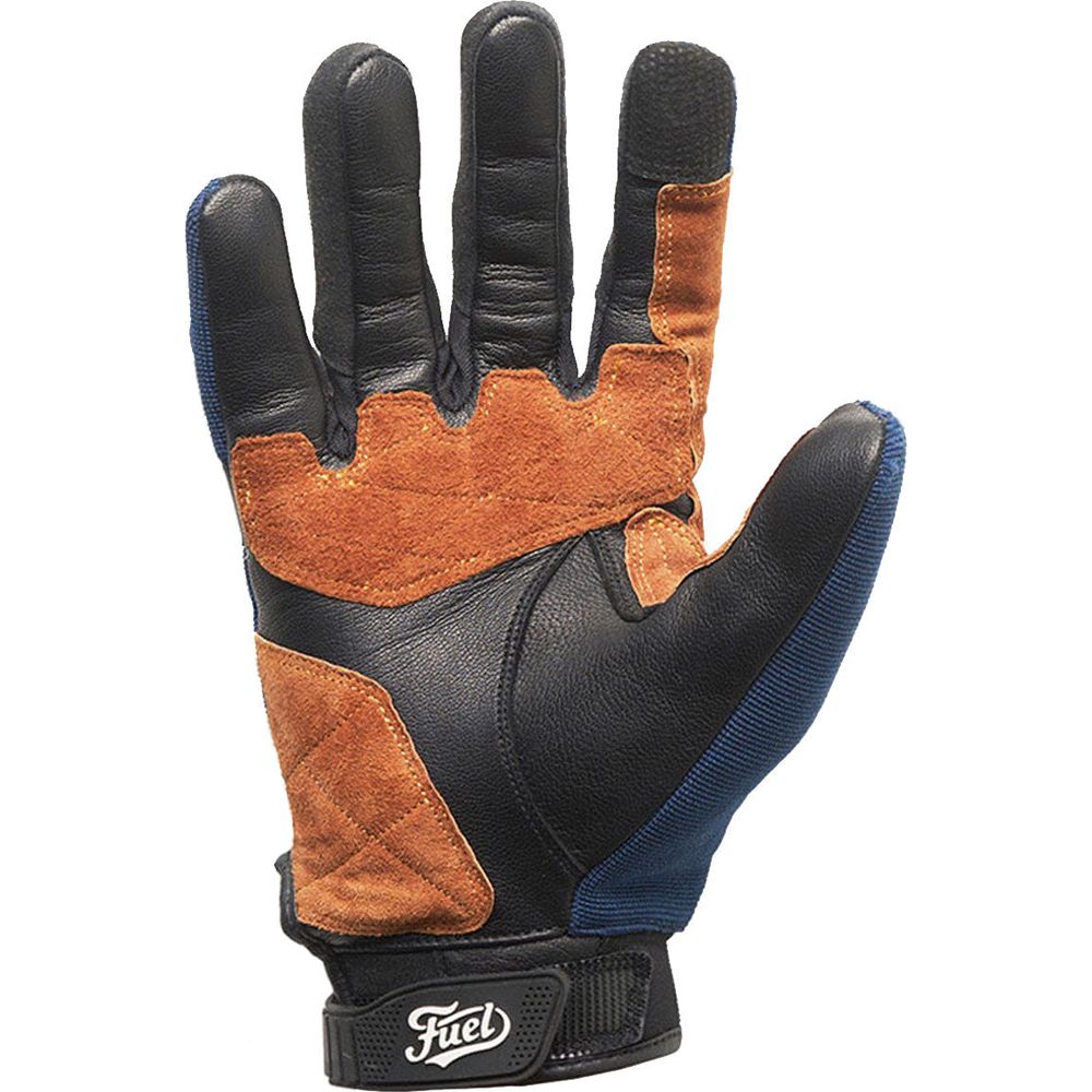 Fuel Astrail Leather / Textile Gloves Navy (Image 2) - ThrottleChimp