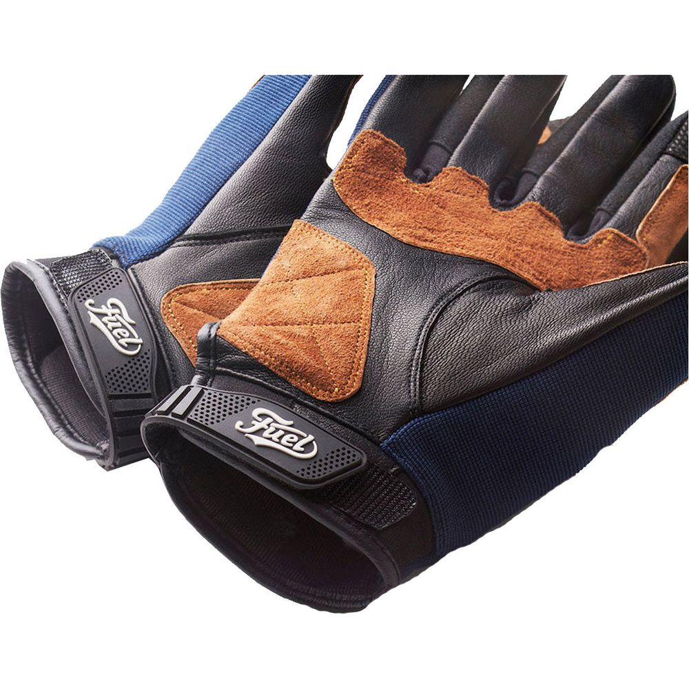 Fuel Astrail Leather / Textile Gloves Navy (Image 4) - ThrottleChimp