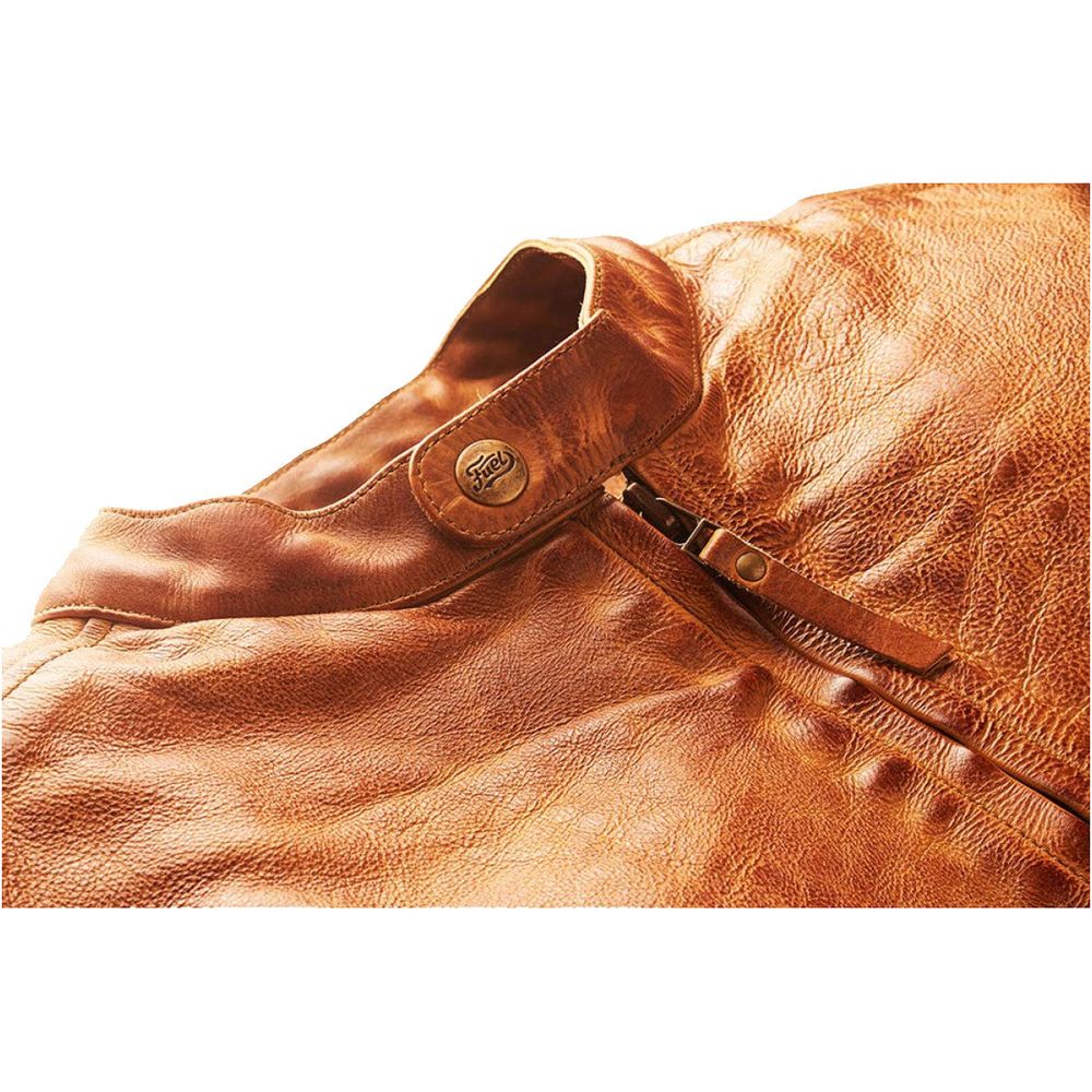 Fuel Bourbon Leather Jacket Tan (Image 4) - ThrottleChimp