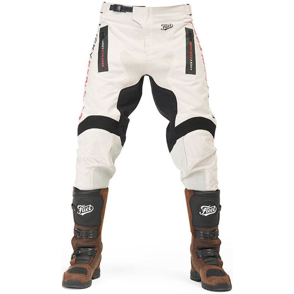 Fuel Endurage Textile Trouser Lucky Explorer White FREE 1 YEAR Returns, FREE UK Delivery | ThrottleChimp