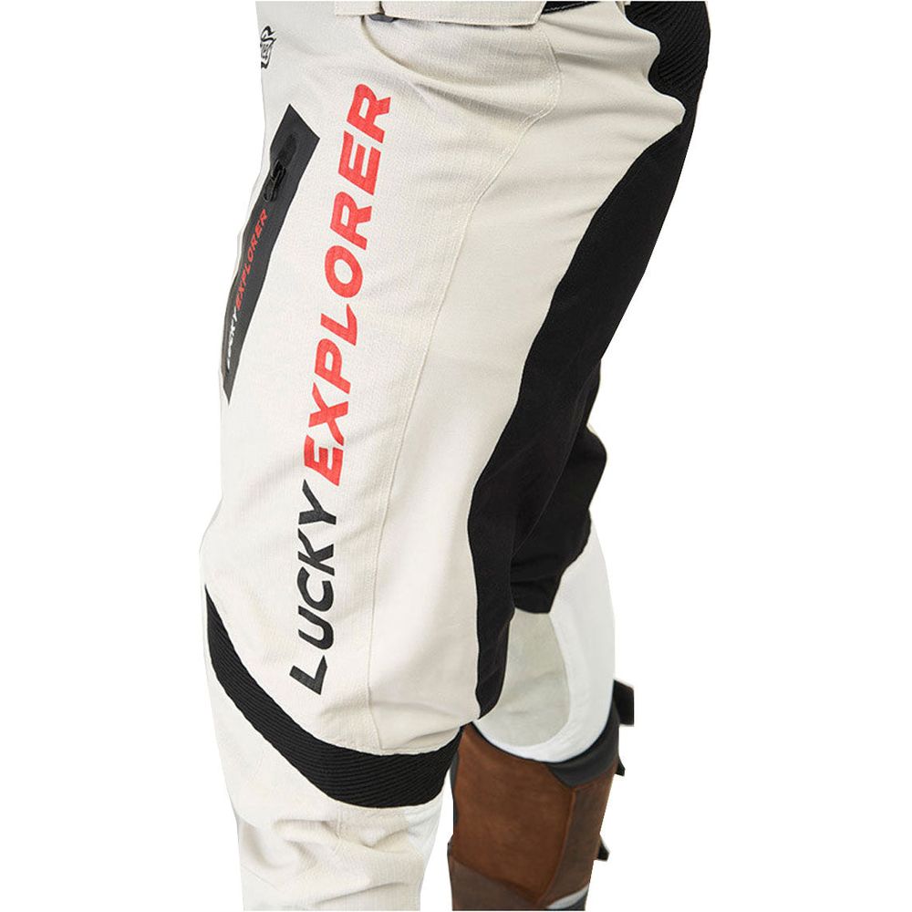 Fuel Endurage Textile Trouser Lucky Explorer White FREE 1 YEAR Returns, FREE UK Delivery | ThrottleChimp