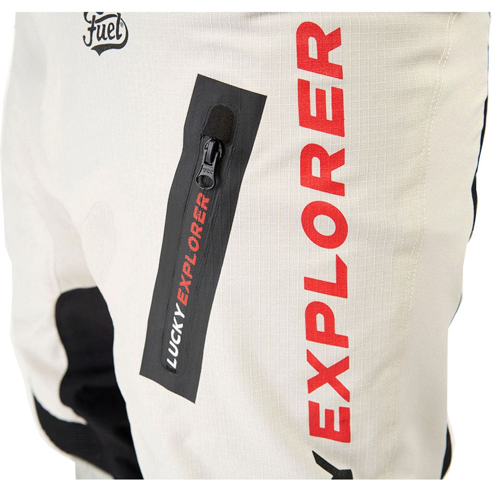 Fuel Endurage Textile Trouser Lucky Explorer White FREE 1 YEAR Returns, FREE UK Delivery | ThrottleChimp