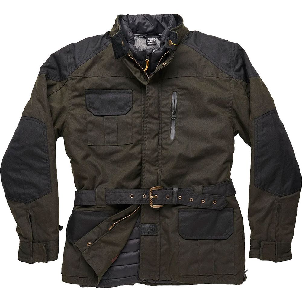 Fuel Bunker Waxed Cotton Jacket Green - ThrottleChimp