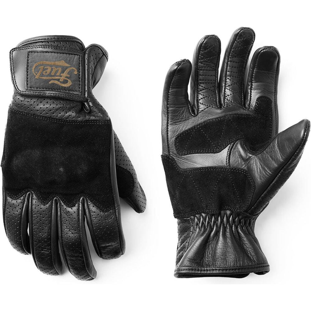 Fuel Rodeo Leather Gloves Black FREE 1 YEAR Returns, FREE UK Delivery | ThrottleChimp