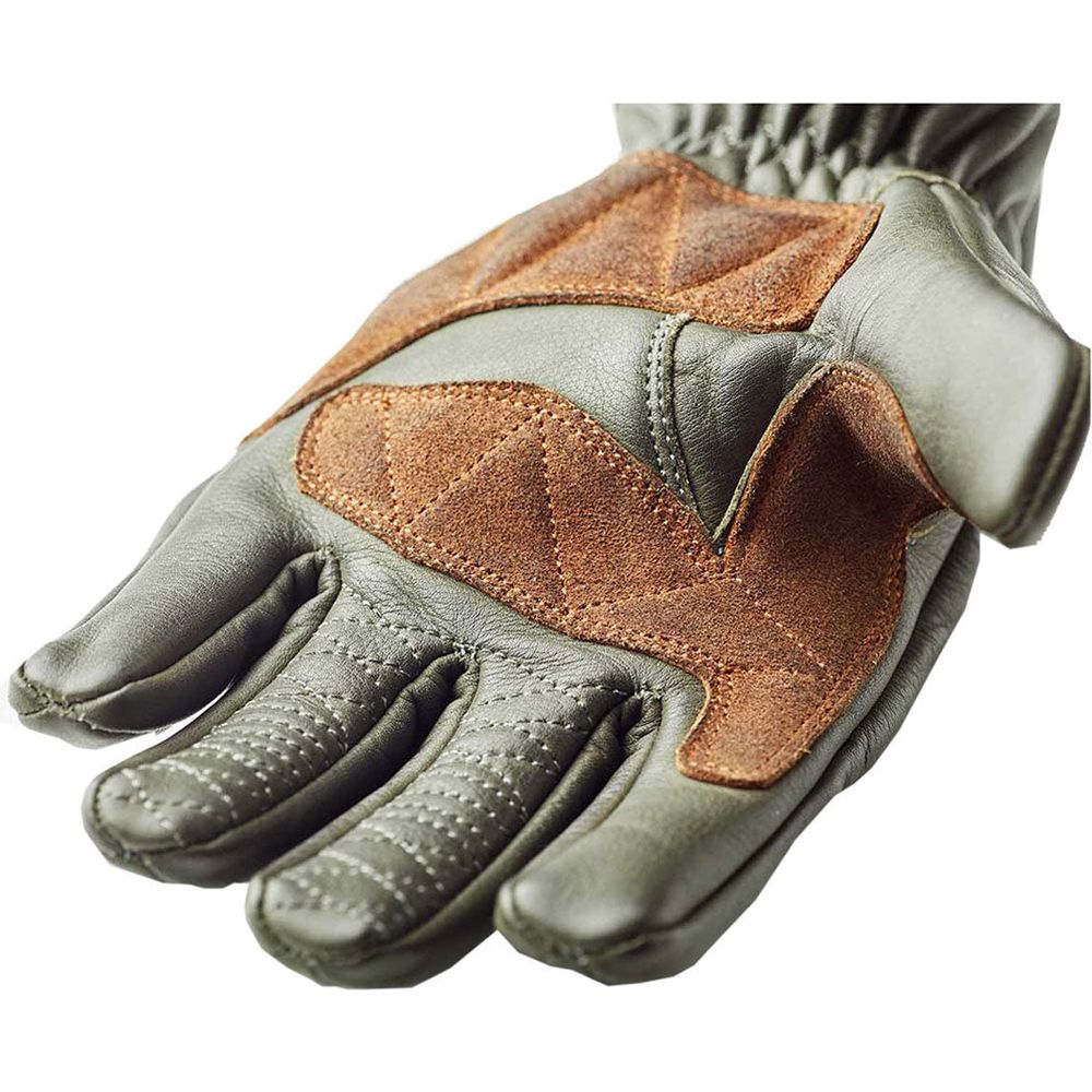 Fuel Rodeo Leather Gloves Olive FREE 1 YEAR Returns, FREE UK Delivery | ThrottleChimp