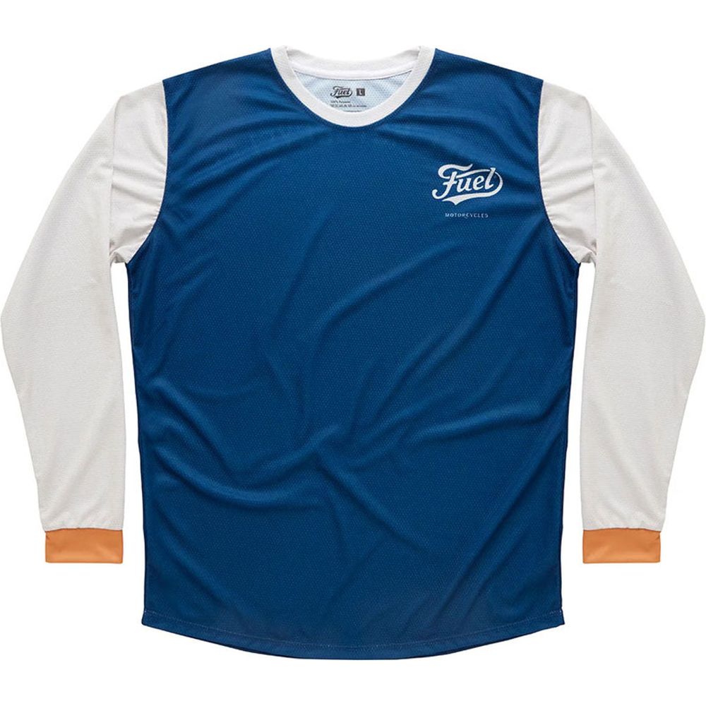 Fuel Two Stroke Kids Jersey Blue / White - ThrottleChimp