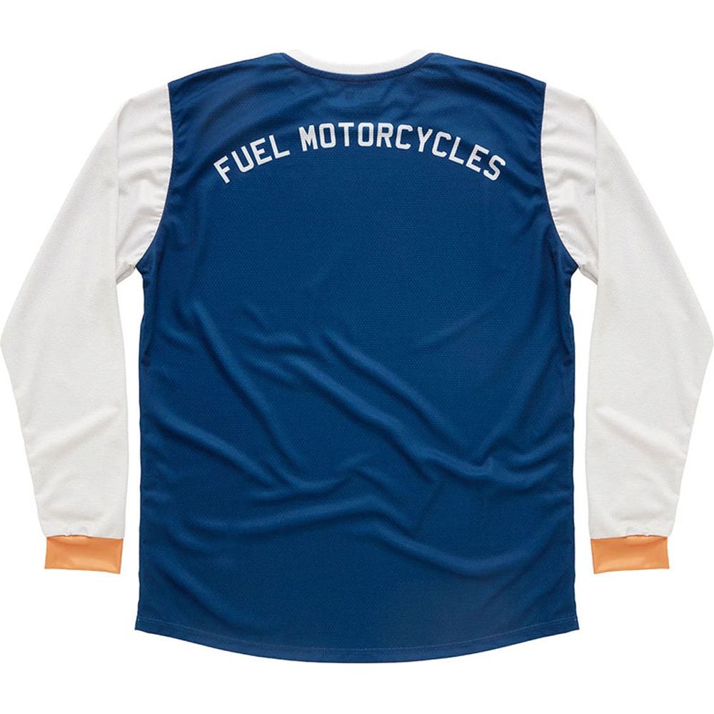 Fuel Two Stroke Kids Jersey Blue / White (Image 2) - ThrottleChimp