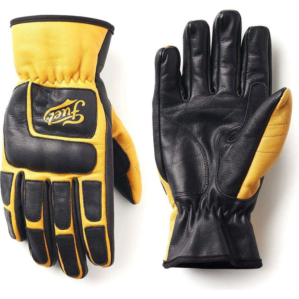 Fuel Moto X Leather Gloves Yellow / Black FREE 1 YEAR Returns, FREE UK Delivery | ThrottleChimp