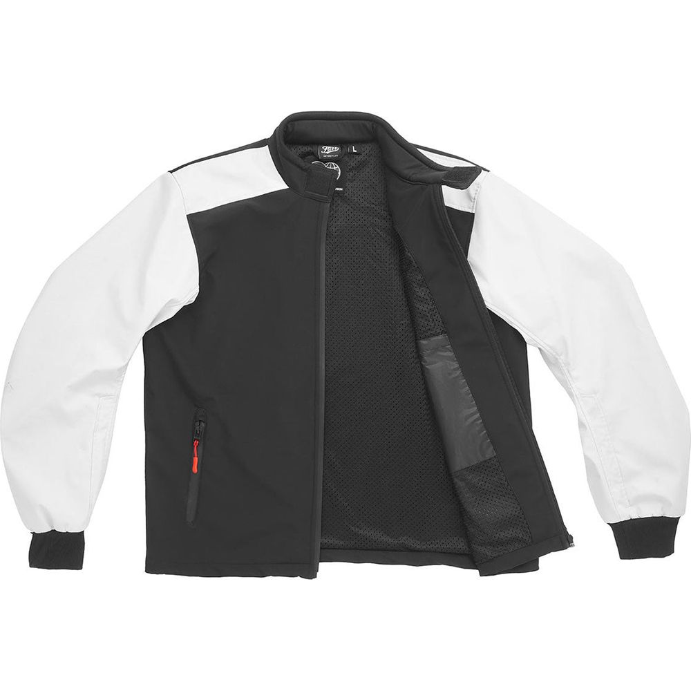 Fuel Patrol SoftShell Jacket Black / White (Image 3) - ThrottleChimp