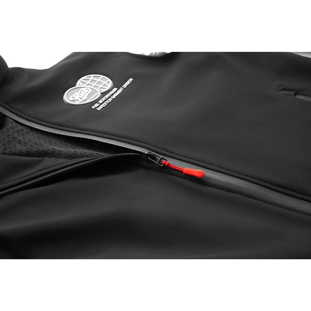 Fuel Patrol SoftShell Jacket Black / White FREE 1 YEAR Returns, FREE UK Delivery | ThrottleChimp