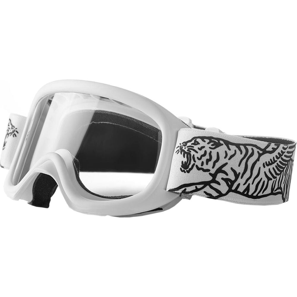 Fuel Racing Division Goggle White with Clear Lens - ThrottleChimp