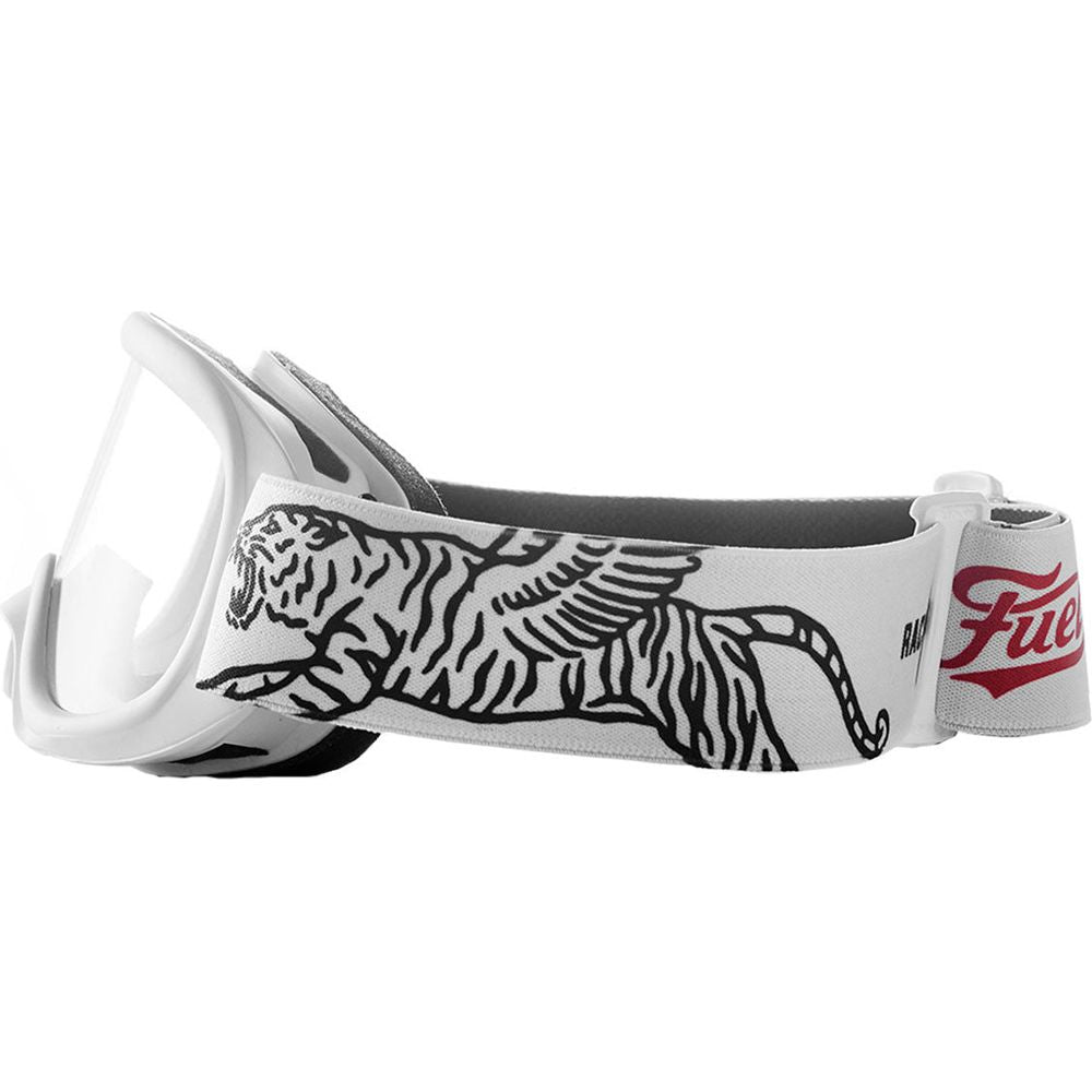 Fuel Racing Division Goggle White with Clear Lens (Image 2) - ThrottleChimp