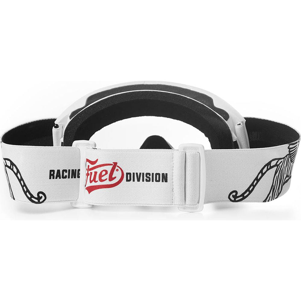 Fuel Racing Division Goggle White with Clear Lens (Image 4) - ThrottleChimp