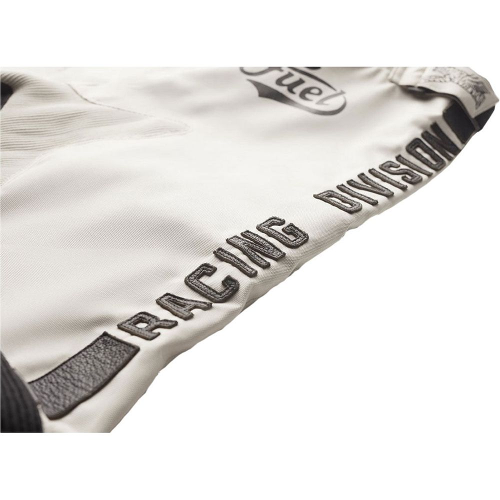 Fuel Racing Division Textile Trouser White / Black FREE 1 YEAR Returns, FREE UK Delivery | ThrottleChimp