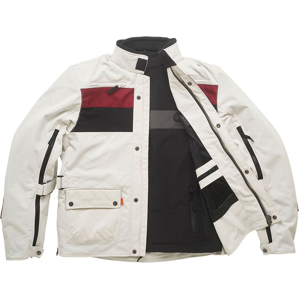 Fuel Rally 2 Textile Jacket White FREE 1 YEAR Returns, FREE UK Delivery | ThrottleChimp