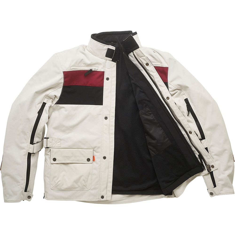 Fuel Rally 2 Textile Jacket White FREE 1 YEAR Returns, FREE UK Delivery | ThrottleChimp