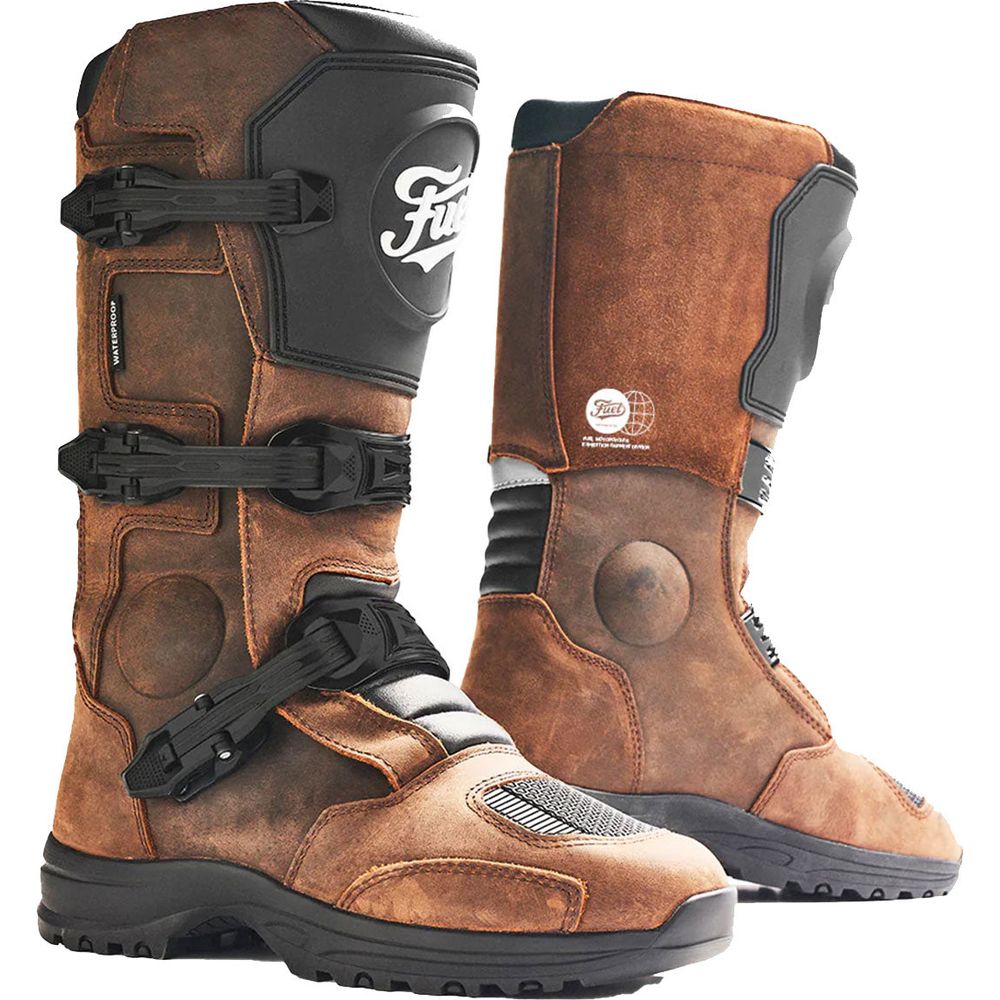 Fuel Rally Raid Boots Brown - ThrottleChimp