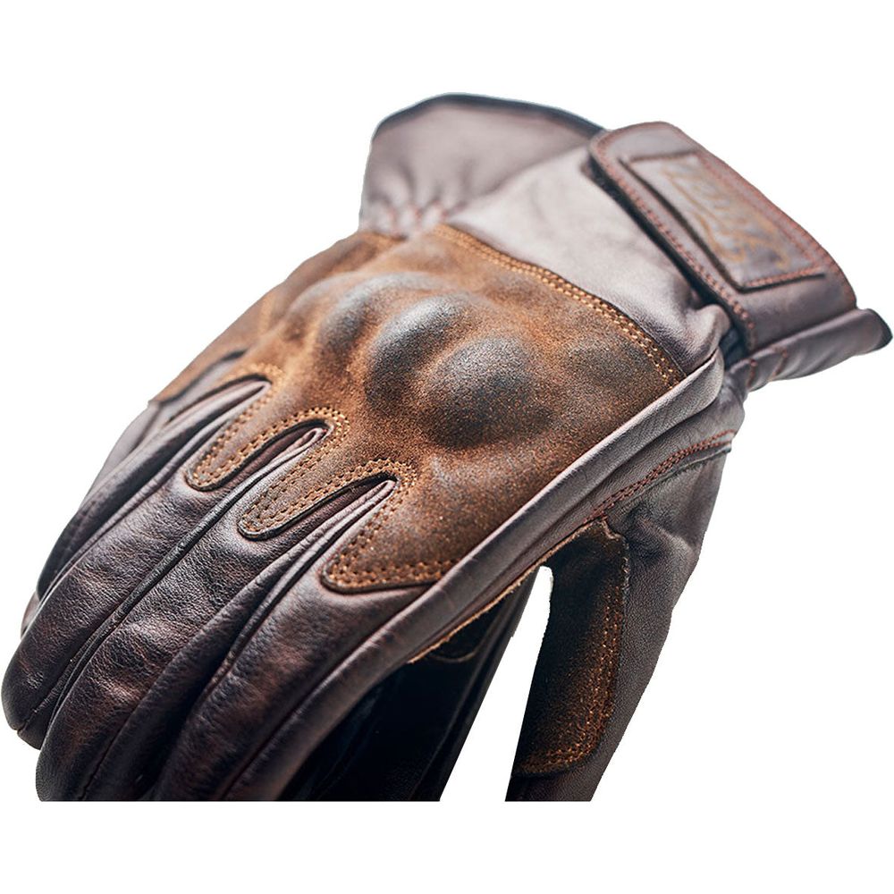 Fuel Rodeo Ladies Leather Gloves Brown (Image 3) - ThrottleChimp