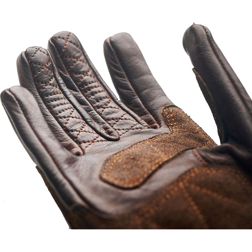 Fuel Rodeo Ladies Leather Gloves Brown (Image 4) - ThrottleChimp